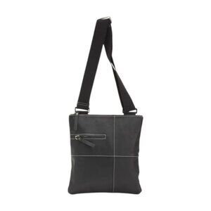 AMERILEATHER Leather Slim Crossbody Messenger